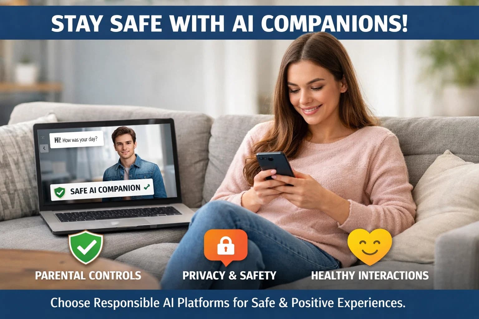 Parents reacting with concern to the rise of AI boyfriend and AI girlfriend companion apps among teenagers